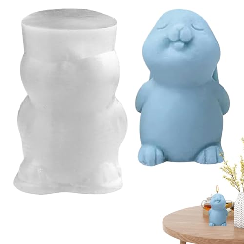 Hasenform für Ostern, bezaubernder Osterhase, Aromatherapie-Gipsform für Kerzenwachs, leicht zu lösende Osterhasen-Silikonform, Hasenform für Ostern, bezaubernder Osterhase, Aromatherapie-Gipsform für Kerzenwachs, leicht zu lösende Osterhasen-Silikonform, von Generic