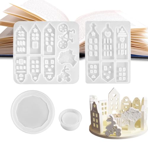 -Haus Silikonform - Osterhaus Silikonform, Epoxidharz Formen | wiederverwendbare Silikonformen, Gießformen | Einzigartige Ornamentformen, Epoxidformen, Epoxidformationen für handgefertigte von Generic