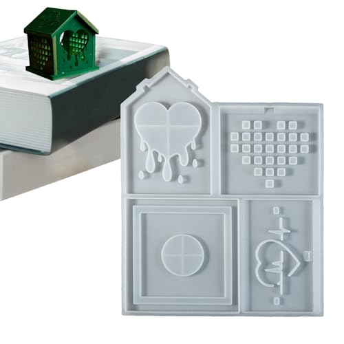 Hausform, Kerzenform für zu Hause - Love Tea Light Kerzenhalter Silikonformen - Gips Formen für Heimdekorationen, Gießformen für Dekorationen von Generic
