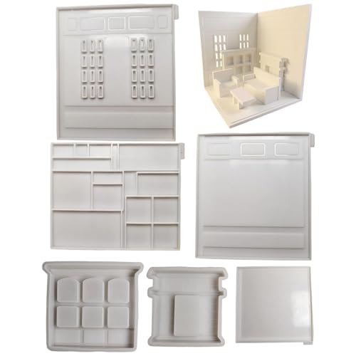 Hausform – Epoxidharz-Gussform, Miniatur-Haus-Bastelformen, Gipsformen zum Gießen, Epoxidharzform, Puppenhaus von Generic