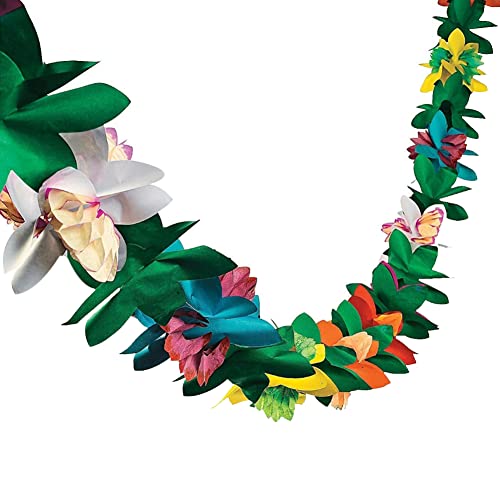 Hawaiianische Girlande,9,8 Ft Papierblumengirlanden - Bunte hawaiianische Blumenrand-Partygirlande für Geburtstagshochzeit, Sommer-Strandparty-Zubehör Hawaiianische Girlande,9,8 Ft Papierblumengirlanden - Bunte hawaiianische Blumenrand-Partygirlande für Geburtstagshochzeit, Sommer-Strandparty-Zubehör von Generic