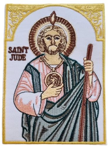 Heiliger Jude-Aufnäher (12,7 cm), bestickt, zum Aufbügeln oder Aufnähen, christlicher Apostel, religiöse Pilgerfahrt, Geschenk von Generic