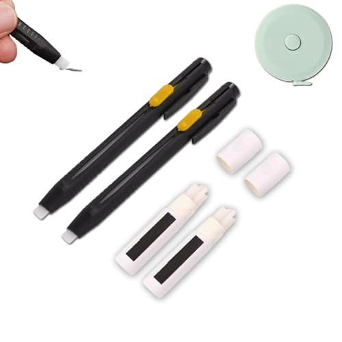 Heißlöschbarer Stoffmarker zum Nähen, waschbarer, löschbarer und austauschbarer Nachfüllstift, waschbarer, verschwindender Marker, geeignet für Strickstoffe, Stickereien (2set) von Generic