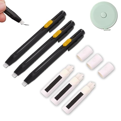 Heißlöschbarer Stoffmarker zum Nähen, waschbarer, löschbarer und austauschbarer Nachfüllstift, waschbarer, verschwindender Marker, geeignet für Strickstoffe, Stickereien (3set) von Generic