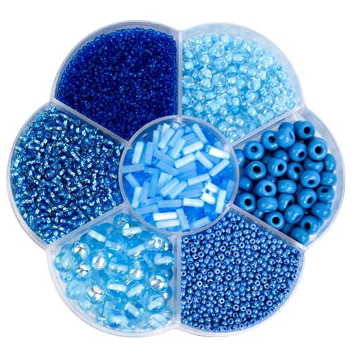 Hellblaue gemischte tschechische Glasperlen zur Herstellung von Armbändern, Halsketten, Ohrringen, Schlüsselanhängern und Kleidungsdekorationen. von Generic