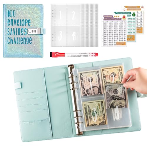 Herausforderungsordner Geld sparen | Challenge Book Langzeit-Ordner für Alter | Geld und Ausgabenumschläge Tragbarer Budgetplaner für Jahrestage Herausforderungsordner Geld sparen | Challenge Book Langzeit-Ordner für Alter | Geld und Ausgabenumschläge Tragbarer Budgetplaner für Jahrestage von Generic
