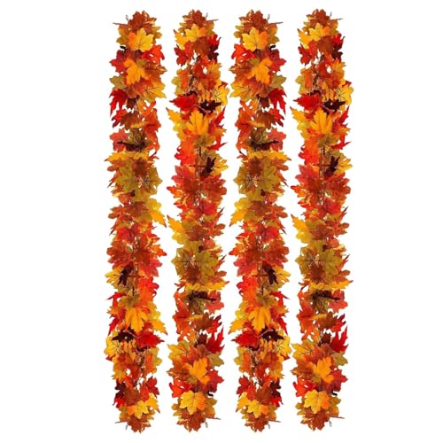 Herbst-Girlande für , Herbstlaub für Kamin, Erntedankfest, 4-teilig, Dekoration für Halloween, Weihnachtsfeiern, Kamin, Treppen, Wohnung von Generic