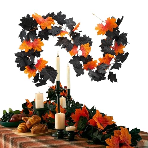 Herbst-Hochzeitsdekoration, Herbstblättergirlande | Ahornblattgirlande mit realistischer schwarzer Herbstdeko: Kamine, Balkon, Türrahmen, sowie Halloween und Weihnachten Herbst-Hochzeitsdekoration, Herbstblättergirlande | Ahornblattgirlande mit realistischer schwarzer Herbstdeko: Kamine, Balkon, Türrahmen, sowie Halloween und Weihnachten von Generic