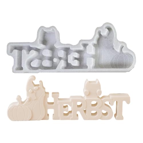 Herbst Silikonform,Einfache Entnahme Gnome Kürbisformen | Silikon Herbst Buchstaben Giessform | Für Festliche Heimdekoration Bastelbedarf Duftseife Herbst Silikonform,Einfache Entnahme Gnome Kürbisformen | Silikon Herbst Buchstaben Giessform | Für Festliche Heimdekoration Bastelbedarf Duftseife von Generic