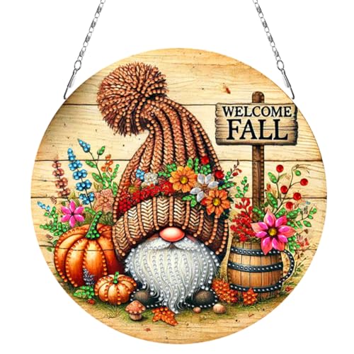 Herbst-Thema 2D/Flach DIY Spezielle Form Hängende Diamantkunst Kits Diamantmalerei Set Strass Diamantkunst Fensteranhänger DIY Wohnkultur Hängeanhänger von Generic