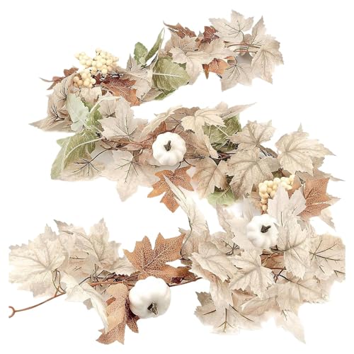 Herbstblätter-Girlande, Kürbis-Girlande, 1,8 m – Dekoration für Party, für , Küche, , Tisch, Kamin, Camping von Generic