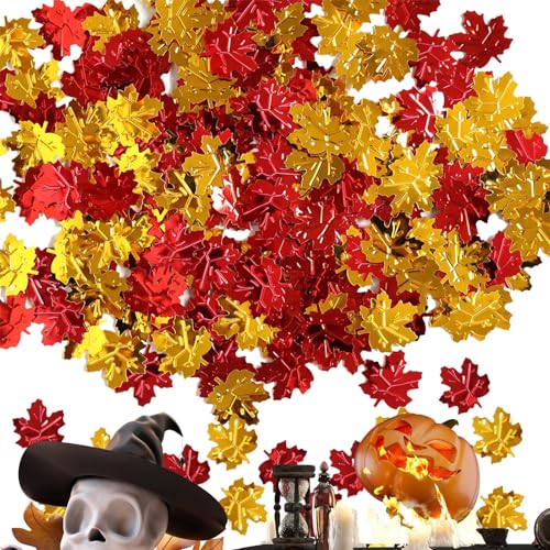 Herbstblätter-Konfetti, Konfetti aus Ahornblättern, Thanksgiving Ahorn-Konfetti – Herbst-Ahorn-Konfetti für Thanksgiving, 15 g, Tischdekoration Herbstblätter-Konfetti, Konfetti aus Ahornblättern, Thanksgiving Ahorn-Konfetti – Herbst-Ahorn-Konfetti für Thanksgiving, 15 g, Tischdekoration von Generic