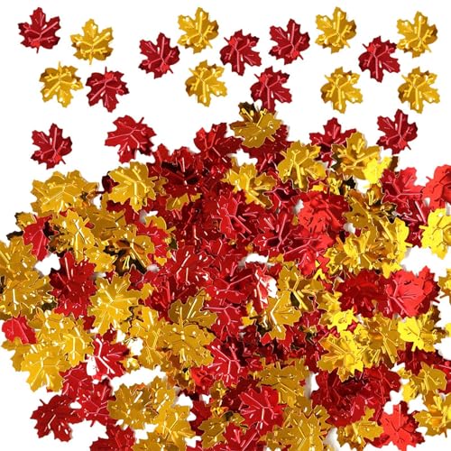 Herbstlaub-Konfetti – -Streuer, Thanksgiving-Tischkonfetti | 15g Ahornblätter-Pailletten, Herbststreusel für Partydekorationen, Thanksgiving-Konfetti, saisonale Tischdekorationen Herbstlaub-Konfetti – -Streuer, Thanksgiving-Tischkonfetti | 15g Ahornblätter-Pailletten, Herbststreusel für Partydekorationen, Thanksgiving-Konfetti, saisonale Tischdekorationen von Generic