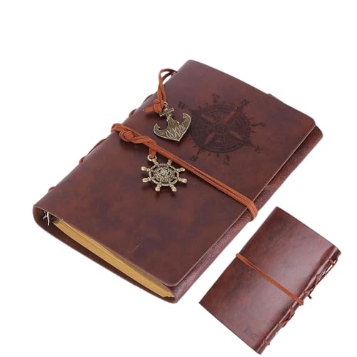 Herren Leather Journal - Ledernotizbuch, Ordner - Sketchbook - A6 Vintage -Set - Hochgeladene Buchnotagebuchpackung - Austaen ohne horizontale Zeiuschbarer Zeichnungstopf - Ket Daily Planer für Frauen Herren Leather Journal - Ledernotizbuch, Ordner - Sketchbook - A6 Vintage -Set - Hochgeladene Buchnotagebuchpackung - Austaen ohne horizontale Zeiuschbarer Zeichnungstopf - Ket Daily Planer für Frauen von Generic