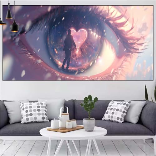 Herz Diamond Painting xxl 60x120cm Diamond Painting Erwachsene Auge Diamant Malerei Set,Mosaikherstellung Malen Nach Zahlen Cross Stickerei Kunst Leinwand Malerei Kits,Décor Geschenke Frauen CN-1086 Herz Diamond Painting xxl 60x120cm Diamond Painting Erwachsene Auge Diamant Malerei Set,Mosaikherstellung Malen Nach Zahlen Cross Stickerei Kunst Leinwand Malerei Kits,Décor Geschenke Frauen CN-1086 von Generic