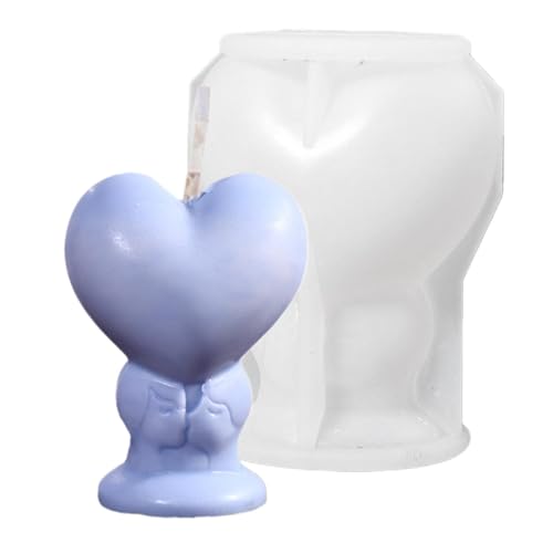 Herzförmige Form, herzförmige Kerzenform, Valentinstag Kuss Paar 3D Love Heart Tea Light Candle Form, Harz Gießen Epoxidform, Handwerk Lieferungen für Seife, , Gips, Polymer Herzförmige Form, herzförmige Kerzenform, Valentinstag Kuss Paar 3D Love Heart Tea Light Candle Form, Harz Gießen Epoxidform, Handwerk Lieferungen für Seife, , Gips, Polymer von Generic