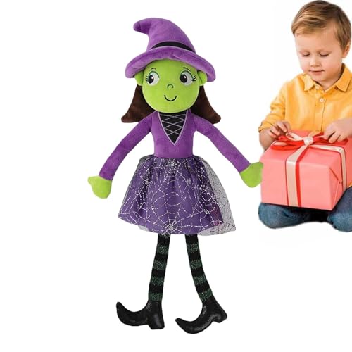 Hexe – Plüschstoff, bequemes Halloween-Spielzeug | weiche Skulptur einer mittelgroßen Hexe mit einer freundlichen Textur, bezaubernder Halloween-Begleiter für Babys Mädchen Sofa von Generic