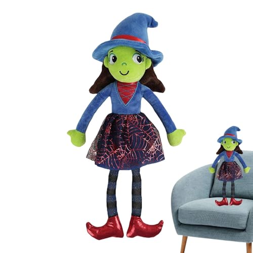Hexe – Plüschstoff, bequemes Halloween-Spielzeug | weiche Skulptur einer mittelgroßen Hexe mit einer freundlichen Textur, bezaubernder Halloween-Begleiter für Babys Mädchen Sofa von Generic
