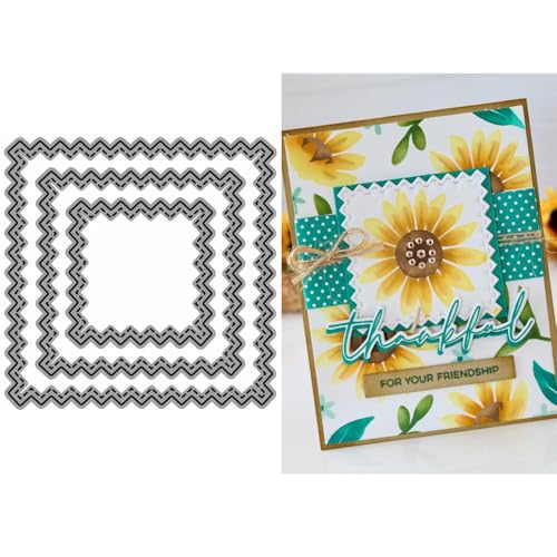 Hintergrundplatten-Stanzformen für Kartenherstellung, Wellenspitze, Metall-Stanzformen für Papier, Scrapbooking, DIY-Schablonen für Album, Party, Hochzeit, Festivals, Dekoration Hintergrundplatten-Stanzformen für Kartenherstellung, Wellenspitze, Metall-Stanzformen für Papier, Scrapbooking, DIY-Schablonen für Album, Party, Hochzeit, Festivals, Dekoration von Generic