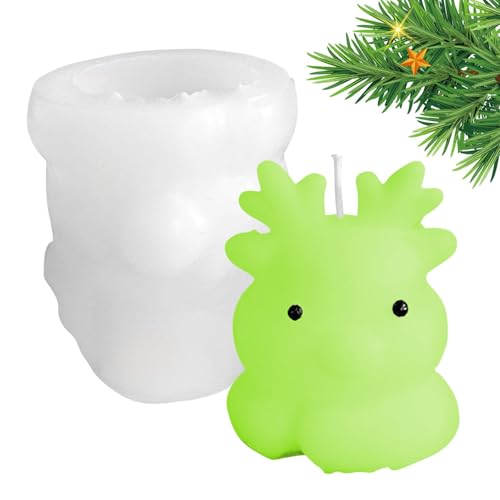 Hirsch-Silikonform – Weihnachtsformen in Hirschform, Seifenformen für Weihnachtselch | Hirschform aus Harz, Fondant-Kerze, Mehrzweck-Design, Schokoladenform von Generic