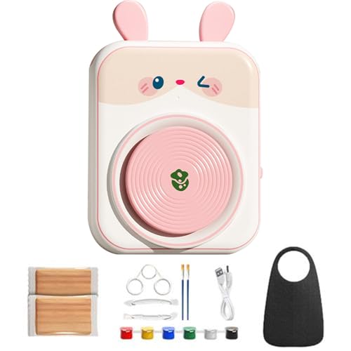 Hiyorsoa Keramikrad – komplettes Keramik-Set, Keramik-Set für Anfänger, Lernspielzeug, Keramik-Malset mit sanfter Weichheit, Modelliermasse für Ceram von Generic