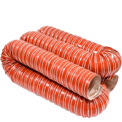 Hochtemperaturkanal, tragbarer roter Silikon-Luftkanalschlauch für Autowerkstatttrockner, Stromgenerator, Wechselstrom, Luftkanal-Induktions-Ansaugrohrschlauch mit Klemmen und Stah Hochtemperaturkanal, tragbarer roter Silikon-Luftkanalschlauch für Autowerkstatttrockner, Stromgenerator, Wechselstrom, Luftkanal-Induktions-Ansaugrohrschlauch mit Klemmen und Stah von Generic