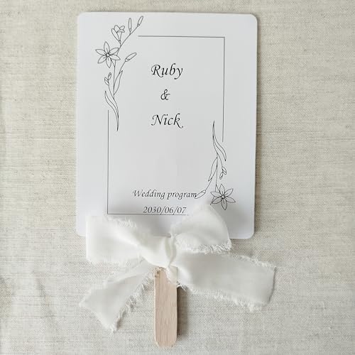 Hochzeits-Fans, personalisierte Hochzeitsgeschenke, personalisierte Handfächer, Hochzeitsprogramm-Fans, Hochzeitsprogramm, Hochzeitsprogramm-Fan, Hochzeitsprogramme für Zeremonie, Hochzeitshandfächer von Generic