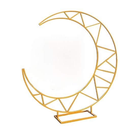 Hochzeitsbogen,Mond Hochzeits Bogenständer,Metall Hochzeit Geschwungener Blumenballonrahmen,Halbmond Kulisse Bogen für Hochzeit,Geburtstag,Event Dekor(6.6ft(2m)) von Generic