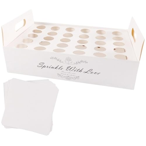 Hochzeitskonfetti -kegelhalterbox, Konfetti Für Geschenkbox Hochzeitsständer Box Insgesamt 30 Löcher Für 30 Konfetti -Kegel Und Enthalten 30 Kegelpapiere Hochzeitskonfetti -kegelhalterbox, Konfetti Für Geschenkbox Hochzeitsständer Box Insgesamt 30 Löcher Für 30 Konfetti -Kegel Und Enthalten 30 Kegelpapiere von Generic