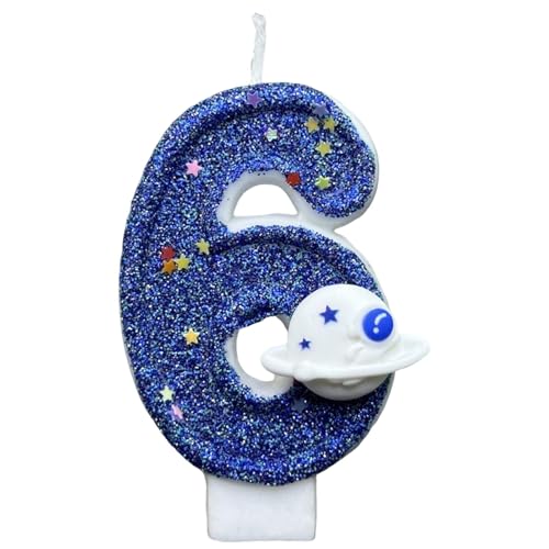Hochzeitstortenkerzen - Geburtstagskerzen | Space Thema Birthday Cake Anzahl Kerzen - Partyzubehör Kuchendekoration, Neuheit Topper Topper Dekorative Kerzen für Freunde Familie von Generic