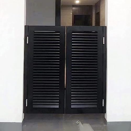 Hölzerne Café-Schwingtüren, Innensalon-Salon-Butler-Tür, Zauntor, mit Scharnieren, für Küche, Ladeneingang, Trennwand, Pub, anpassbare Größen (B110 cm x H90 cm (43,3 Zoll) von Generic