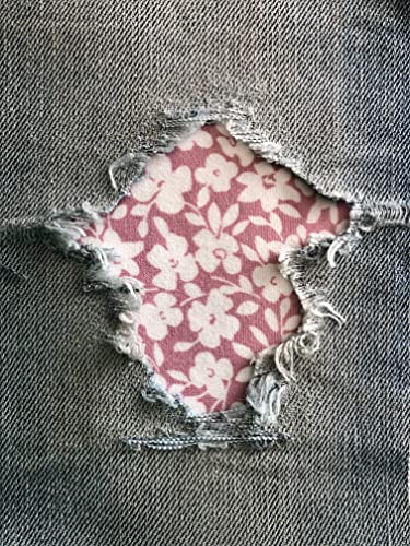 Holey Patches zum Aufbügeln / Aufbügeln, Blumen-Motiv, verschiedene Größen, 15,2 x 15,2 cm, Mauve/Elfenbein, 2 Stück von Generic