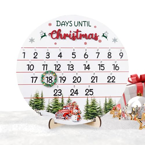 Holz Adventskalender - 25 -Tage Countdown bis Heiligabend - Holzdekoration, Wanddekorationen | Festlicher Kalender, um an der Tür zu hängen, Wand, D. Holz Adventskalender - 25 -Tage Countdown bis Heiligabend - Holzdekoration, Wanddekorationen | Festlicher Kalender, um an der Tür zu hängen, Wand, D. von Generic