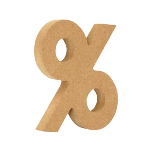 Holz Alphabet Buchstaben (A-Z), Zahlen (0-9) 10CM Ornament Großbuchstaben Holzhandwerk DIY Alphabet Kreativ Wohnzimmer Schlafzimmer Bar Party Deko (%,10 * 10 * 1.5CM) von Generic