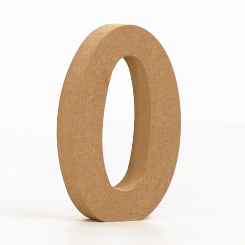 Holz Alphabet Buchstaben (A-Z), Zahlen (0-9) 10CM Ornament Großbuchstaben Holzhandwerk DIY Alphabet Kreativ Wohnzimmer Schlafzimmer Bar Party Deko (0,10 * 10 * 1.5CM) von Generic