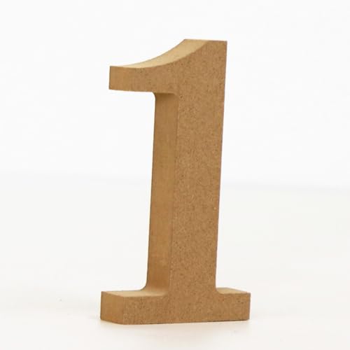 Holz Alphabet Buchstaben (A-Z), Zahlen (0-9) 10CM Ornament Großbuchstaben Holzhandwerk DIY Alphabet Kreativ Wohnzimmer Schlafzimmer Bar Party Deko (1,10 * 10 * 1.5CM) von Generic