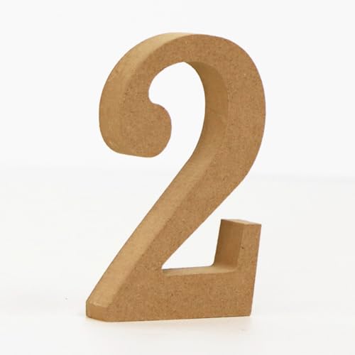Holz Alphabet Buchstaben (A-Z), Zahlen (0-9) 10CM Ornament Großbuchstaben Holzhandwerk DIY Alphabet Kreativ Wohnzimmer Schlafzimmer Bar Party Deko (2,10 * 10 * 1.5CM) von Generic