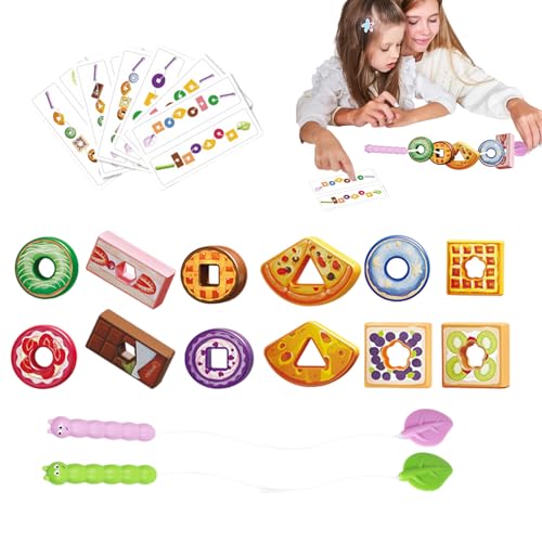 Holz Drahtperlen - Obst String Spiel Schnürung Holzklötze Spielzeug, Blockform-Klassifizierungsspiel für logisches Denken Training und Interaktion Holzperlen im Draht Holz Drahtperlen - Obst String Spiel Schnürung Holzklötze Spielzeug, Blockform-Klassifizierungsspiel für logisches Denken Training und Interaktion Holzperlen im Draht von Generic