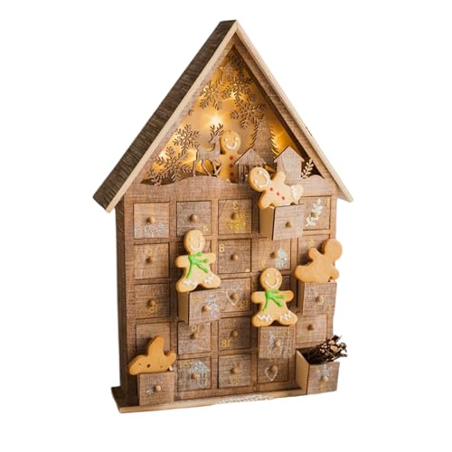 Holz Weihnachten Adventskalender Haus mit LED Lichtern 24 Schubladen Rustikale Urlaub Dekor Holz Weihnachten Adventskalender Haus mit LED Lichtern 24 Schubladen Rustikale Urlaub Dekor von Generic