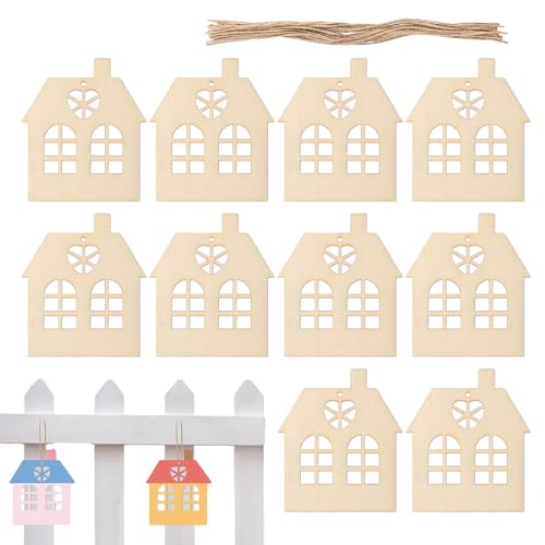Holzausschnitt für zu Hause: unfertige Holzdekorationen, 10 Stück Weihnachtsholzausschnitte | Holzanhänger zum Nachbessern, unlackierte Holzschnitte, Ma Holzausschnitt für zu Hause: unfertige Holzdekorationen, 10 Stück Weihnachtsholzausschnitte | Holzanhänger zum Nachbessern, unlackierte Holzschnitte, Ma von Generic
