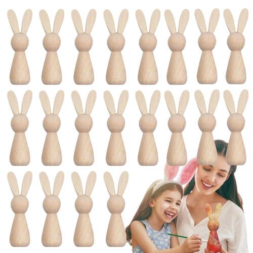 Holzausstecher – Frühlingszeichen, 20 x Bunnies aus Holz, Osterdekoration auf dem Bauernhof, Tischdekoration, Osterhandwerk aus Holz für den Osterfrühling Holzausstecher – Frühlingszeichen, 20 x Bunnies aus Holz, Osterdekoration auf dem Bauernhof, Tischdekoration, Osterhandwerk aus Holz für den Osterfrühling von Generic
