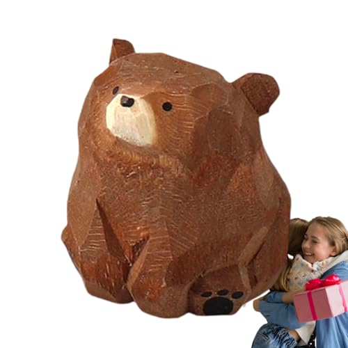 Holzbär - Figuren -bear - Bär Desktop Holzfigur - Dekofiguren für Innen - Außenbereich - Miniaturspielzeug - Computertisch, Couchtisch, Nachttisch Holzbär - Figuren -bear - Bär Desktop Holzfigur - Dekofiguren für Innen - Außenbereich - Miniaturspielzeug - Computertisch, Couchtisch, Nachttisch von Generic