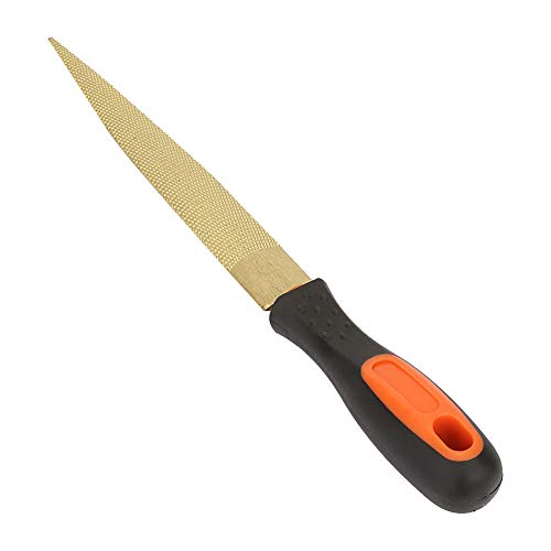 Holzdatei, Mini -Akten Hartholz Handschneider Holzschnitzwerkzeug Feine Zähne Gold Doppelseite Datei Holz Raspel Holzfeile für Holz, Leder, Weiche Metalle, Weicher Kunststoff (20,3 cm/8in) von Generic