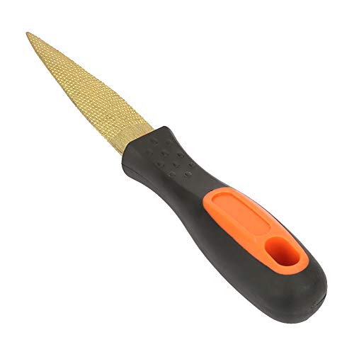 Holzdatei, Mini -Akten Hartholz Handschneider Holzschnitzwerkzeug Feine Zähne Gold Doppelseite Datei Holz Raspel Holzfeile für Holz, Leder, Weiche Metalle, Weicher Kunststoff (4 Zoll) von Generic