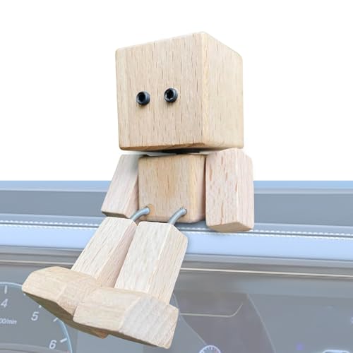Holzfigur Mann,Holzpuppe - Wackelfigur Mit Magnetfuß Als Schreibtischdekoration Geburtstagsgeschenk Für Kinder Holzfigur Mann,Holzpuppe - Wackelfigur Mit Magnetfuß Als Schreibtischdekoration Geburtstagsgeschenk Für Kinder von Generic