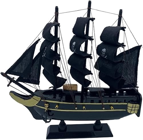 Holzfigur Piratenschiff, Größe M, 24 cm von Generic
