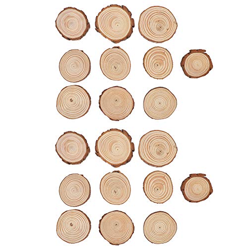 Holzringe, Runde Holzscheiben mit 20 Stück Holzscheiben -Ornamenten Rund Holz für die Heimdekoration Holzringe, Runde Holzscheiben mit 20 Stück Holzscheiben -Ornamenten Rund Holz für die Heimdekoration von Generic