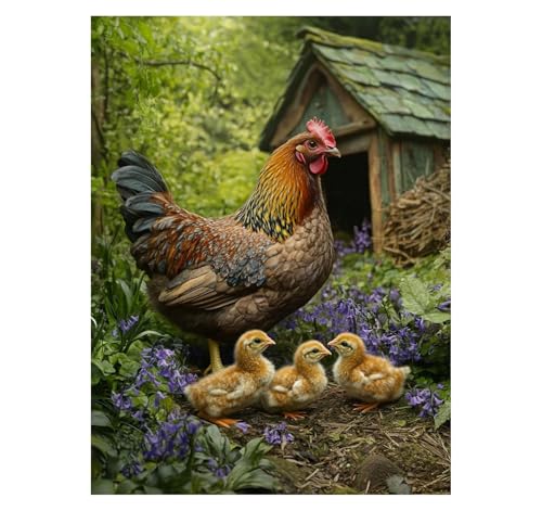 Huhn Malen Nach Zahlen Erwachsene Tier Malen Nach Zahlen 70 x 50CM DIY Basteln Erwachsene Klarheit Farbe Leinwan Bilder mit Acrylfarben Set 3 Typen Pinsel für Wanddeko Wohnzimmer, Geschenke YH2-1109 Huhn Malen Nach Zahlen Erwachsene Tier Malen Nach Zahlen 70 x 50CM DIY Basteln Erwachsene Klarheit Farbe Leinwan Bilder mit Acrylfarben Set 3 Typen Pinsel für Wanddeko Wohnzimmer, Geschenke YH2-1109 von Generic