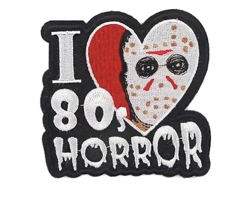 I Love 80s Horror Iron on Transfer Patch, Slasher Film Horror Movie von Generic