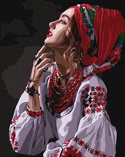 IDEYKA Malen nach Zahlen Blumen-Sterne 2kolyory_official 40x50 Menschen auf dem Bild mit Holzrahmen von Generic